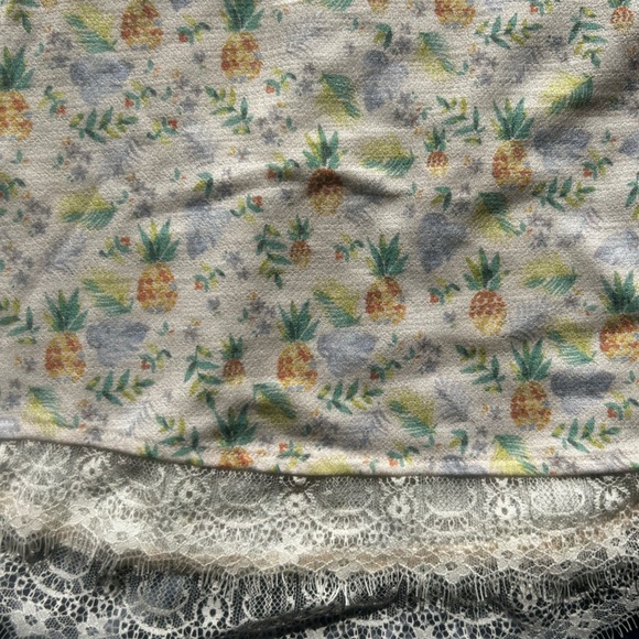 Woman’s T-Shirt - Pineapple and Monstera Plant Pattern Woman’s Blouse - Picture 3 of 6